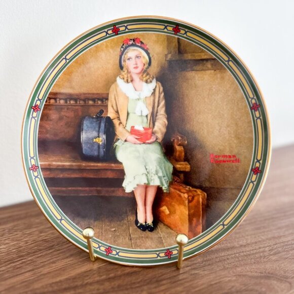 1985 Norman Rockwell Plate “A Young Girl’s Dream” – Knowles Collector Art - Picture 2 of 4